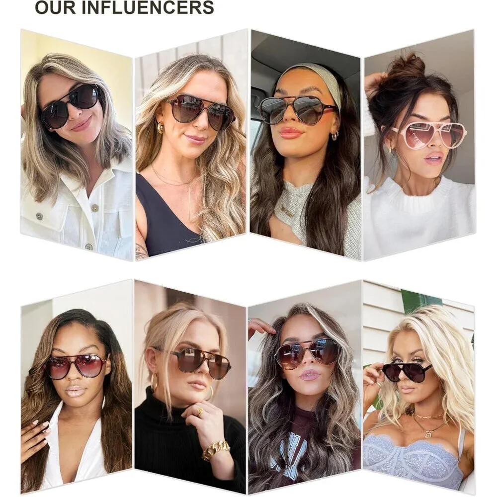 Retro Aviator Sunglasses Women Men Polarized UV400 Plastic Frames